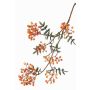 Plastik Zweig Eberesche CERRY mit Beeren, orange, 110cm