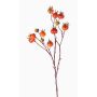 Künstlicher Kartoffel-Rosen Zweig GERDA mit Hagebutten, orange, 65cm