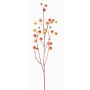 Künstlicher Kartoffel-Rosen Zweig GERDA mit Hagebutten, orange, 110cm