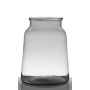 Recyceltes Glas für Kerzen QUINN EARTH, klar-grün, 30cm, Ø23cm