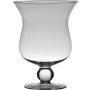 Glas mit Standfuß TIFFANY, Windlicht, klar, 24cm, Ø18cm