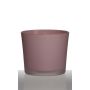 Pflanztopf aus Glas ALENA FROST, altrosa matt, 12,5cm, Ø14,5cm