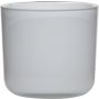 Glas Halter für Kerzen NICK, weiß, 13cm, Ø14cm