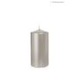 Festliche Stumpenkerze ROSELLA, silber, 12cm, Ø6cm, 40h - Made in Germany