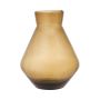 Glas Blumen Vase RAMUNDA, recycelt, orange-braun-klar, 30cm, Ø25cm