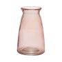 Tischvase TIBBY aus Glas, zartrosa-klar, 14,5cm, Ø9,5cm