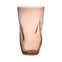Glas Tischvase NITZIA mit Dellen, beige-klar, 24cm, Ø13,5cm