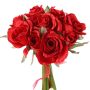 Künstlicher Rosenstrauß ROSILA, rot, 20cm, Ø15cm
