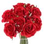 Künstlicher Rosenstrauß ROSILA, rot, 25cm, Ø20cm