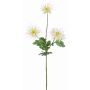 Chrysantheme Zweig künstlich SOLVIE, weiß-gelb, 75cm, Ø11-12cm
