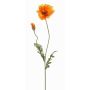 Künstliche Mohnblume LIENTJE, orange, 65cm, Ø10cm