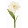 Künstliche Papageien Tulpe STEFANIE, weiß-grün, 65cm, Ø14cm