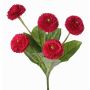 Bellis künstlich HEIKE auf Steckstab, pink, 25cm, Ø4,5cm