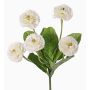 Bellis künstlich HEIKE auf Steckstab, weiß, 25cm, Ø4,5cm