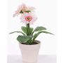 Künstliche Gerbera SIMONE im Dekotopf, rosa, 30cm, Ø9,5cm