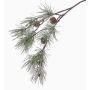 Künstlicher Tannenzweig CALEB mit Zapfen, gefroren, 80cm