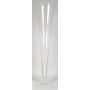 Große Schlanke Bodenvase WANJA, Glas, Standfuß, klar, 100cm, Ø24,5cm