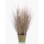 Lampenputzergras künstlich OVIDIO, Rispen, Zinktopf, rosa-grün, 60cm