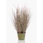 Lampenputzergras künstlich OVIDIO, Rispen, Zinktopf, rosa-grün, 70cm