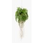 Kunstfarn Boston Farn Blumenampel NILO, Erdball, Wurzeln, 70cm, Ø35cm