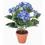 Kunstblume Hortensie LAIDA im Tontopf, blau, 35cm