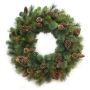 Künstlicher Weihnachtskranz KERRY mit Zapfen, grün, Ø60cm