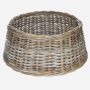 Weihnachtsbaumkorb NEVIN aus Rattan, grau-braun, 20cm, Ø65cm