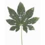 Kunstblatt Aralia Blatt HERRO, Glitzer, grün, 20cm