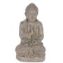 Graue Deko Buddhafigur SHANTA, sitzend meditierend, 45cm