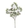 Deko Zweig Zeder SNALTI mit Zapfen, gefroren, weiß-grün, 45cm
