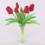 Kunstblumen Tulpen Strauß LEANA, rot, 30cm, Ø20cm