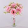 Kunstblumenstrauß Gerbera TEMBAR, rosa, 30cm, Ø22cm
