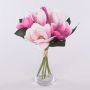 Magnolien Kunstblumenstrauß KAYLE, rosa-pink, 30cm, Ø25cm