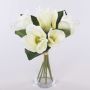 Magnolien Kunstblumenstrauß KAYLE, creme-weiß, 30cm, Ø25cm