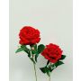 Samt Deko Rose MANGFALL, rot, 75cm, Ø13cm