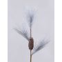 Künstlicher Kiefernzweig LAIDYS mit Zapfen, silber, 80cm