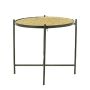 Runder Industrial Couchtisch AMARACHI, braun-schwarz, 62cm, Ø43cm