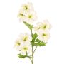 Kunstpflanze Storchenschnabel Zweig ZEDENA, weiß-grün, 70cm, Ø6cm