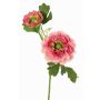 Künstlicher Zweig Ranunkel SAGARA, rosa-pink-grün, 45cm, Ø5-9cm
