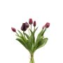 Künstlicher Tulpenstrauß Mix LONA, rot-burgunderrot, 40cm