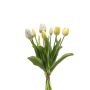 Künstlicher Tulpenstrauß Mix LONA, weiß-gelb, 40cm