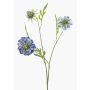 Kunstzweig Scabiosa RUXTER, blau-lila-grün, 60cm, Ø6-8cm