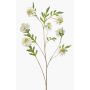 Kunstzweig Scabiosa RUXTER, weiß, 110cm, Ø7-9cm