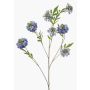 Kunstzweig Scabiosa RUXTER, blau-lila-grün, 110cm, Ø7-9cm