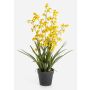 Kunstblume Oncidium Orchidee LAFILEA im Dekotopf, gelb, 100cm