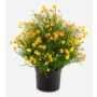 Kunstblume Schleierkraut Busch JARMIN im Dekotopf, gelb-orange, 50cm