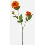 Kunstzweig Dahlie CEVAST, orange, 70cm, Ø7-8cm
