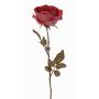 Künstliche Rose NAJMA, Trockenoptik, altrot-violett, 65cm, Ø10cm