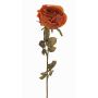 Künstliche Rose NAJMA, Trockenoptik, orange-pink, 65cm, Ø10cm