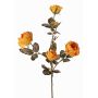 Künstlicher Rosen Zweig SITARA, Trockenoptik, orange-gelb, 75cm, Ø5-8cm